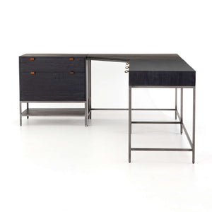 Trey Desk System W Filing Cabinet