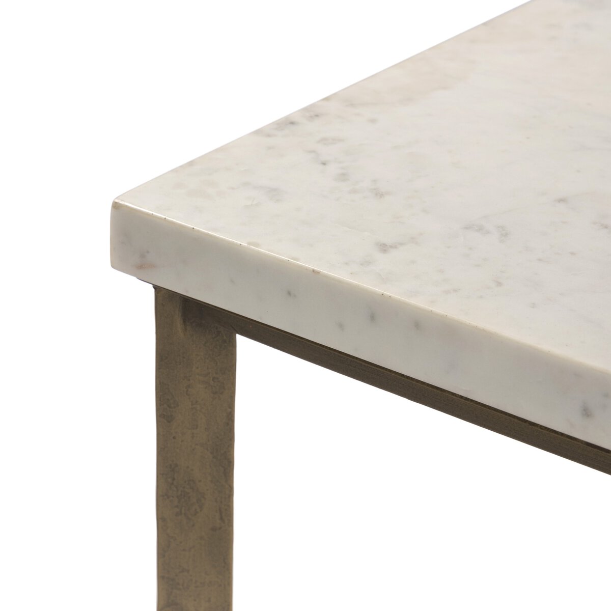 White Marble W/Antique Brass