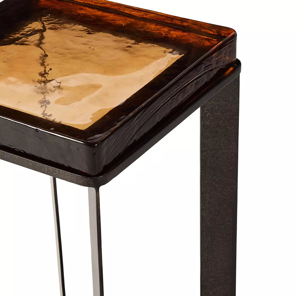 Lennie Cast Glass End Table