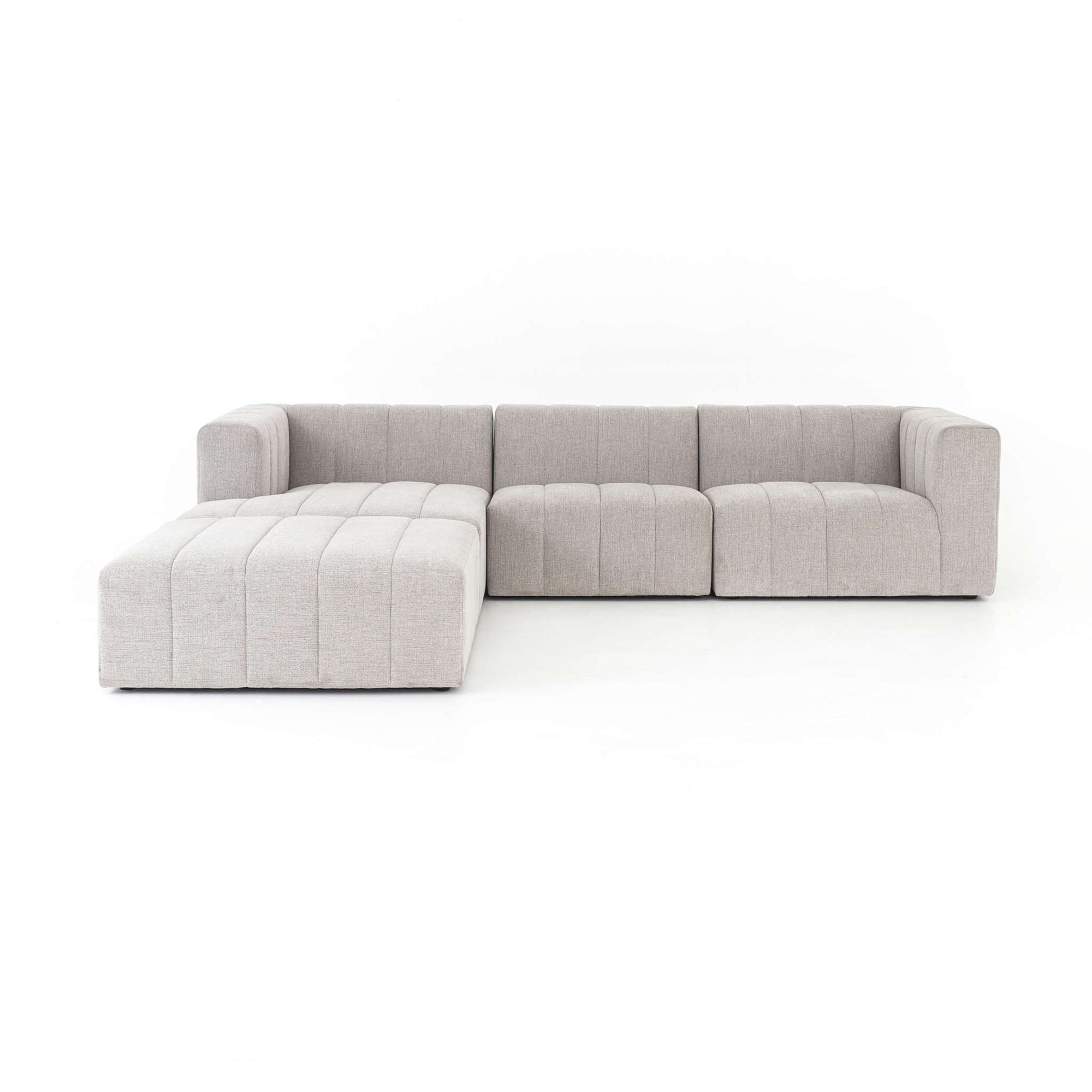 Langham Channeled 3-Pc Laf Sect W/ Ottoman