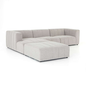 Langham Channeled 3-Pc Laf Sect W/ Ottoman