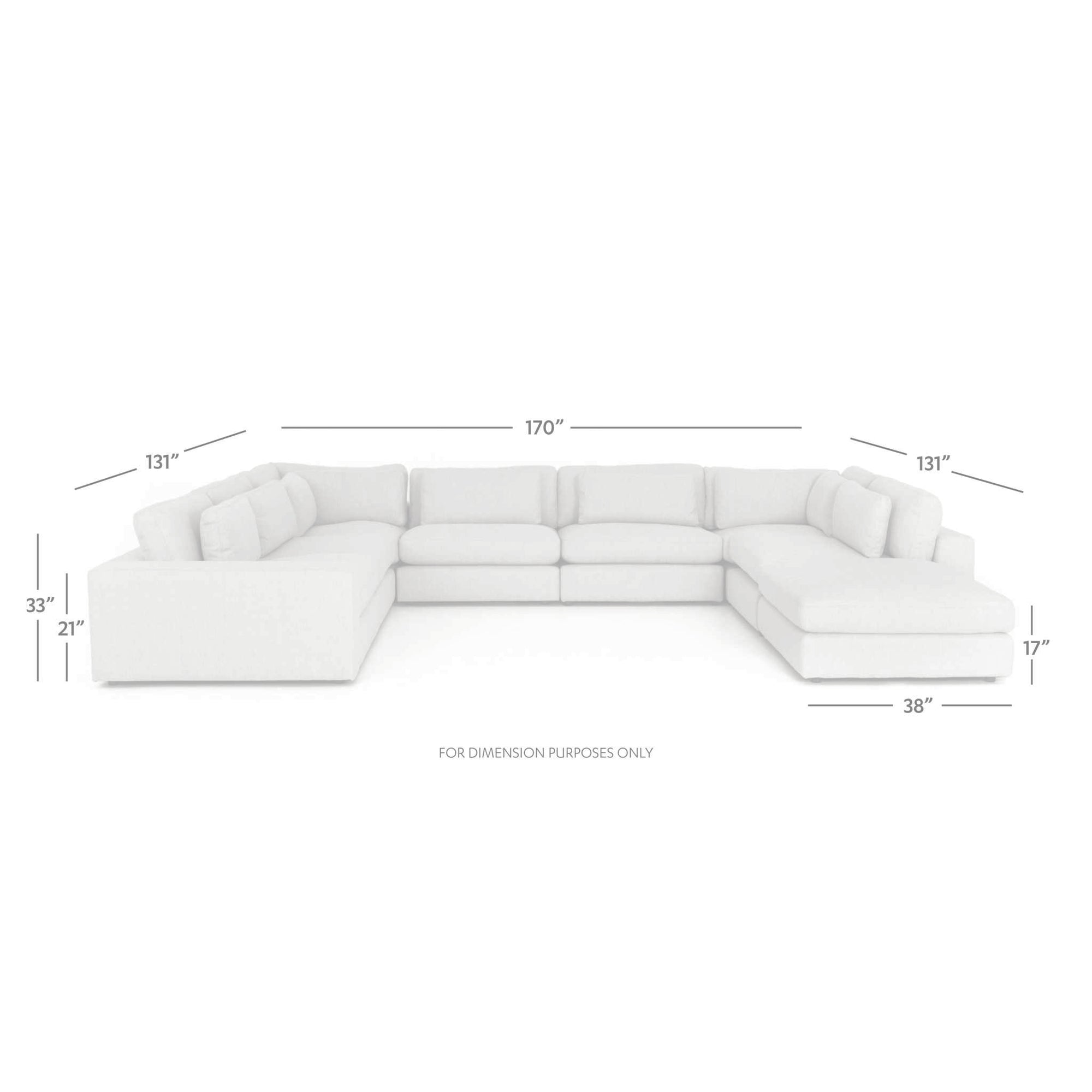 Bloor 7pc Sectional  W/Ottoman