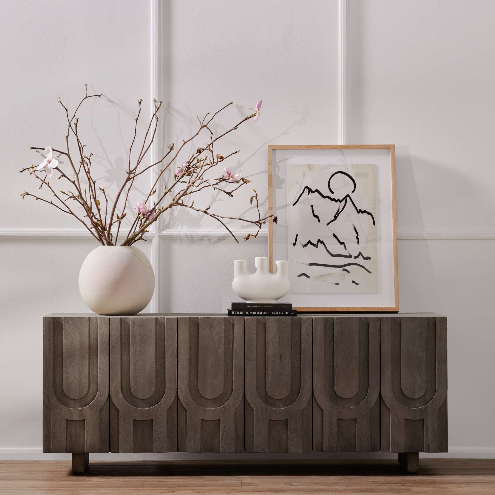 Rivka Media Console-Aged Grey