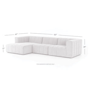 Langham Channeled 3-Pc Sectional-Laf Ch